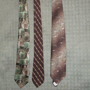 Men's Neckties - set of 3 - 100% silk